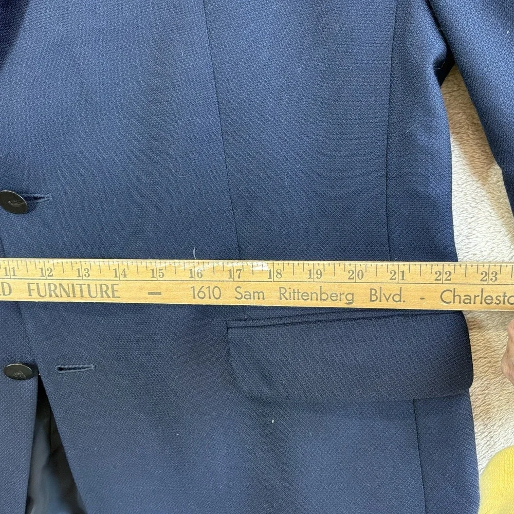 🇺🇲 Jos‎ A Bank Reserve Mens 44L Navy Two Button Wool Silk Coat Blazer